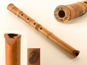 【琴》送料無料 時代和楽器 竹造 在銘 琴古流尺八 ZWL175