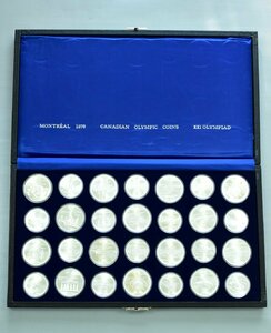 (4-3846)32枚 記念コインセット MONTOREAL 1976 CANADIAN OLIYMPIC COINS OLYMPIAD モントリオール 1976年 カナダ オリンピック 【緑和堂】