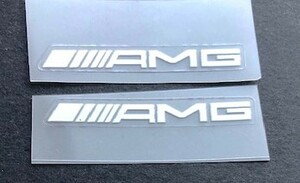 数量限定セール品A　 　　AMG　 白系　ミニロゴ　２セット　　ステッカー