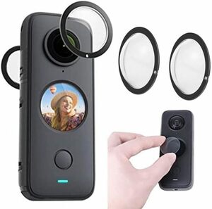  Insta360 ONE X2 対応 レンズカバー, レンズ保護 + スクリーン保護フィルム