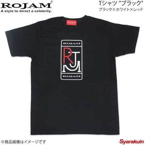 ROJAM ロジャム Tシャツ ブラック ユニセックスモデル ブラック×ホワイト×レッド サイズ：M 70-T182-2M