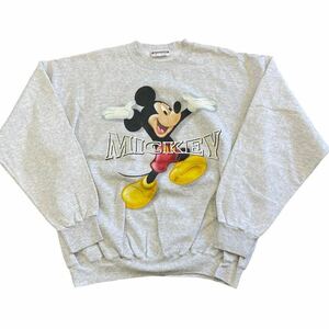 90s USA製 ミッキーマウス Disneyland スウェット XL グレー トレーナー ミッキー Mickey ディズニーランド ディズニー ヴィンテージ