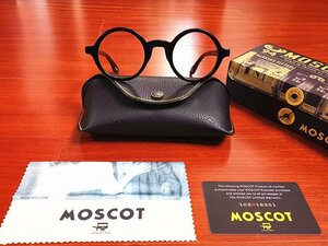 名作モデル☆新品☆ MOSCOT ZOLMAN ゾルマン 丸い眼鏡 メガネフレーム ブラック・ セレブ愛用モデル・黒