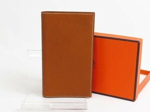 HERMES エルメス 手帳カバー S金具 ブラウン 〇Q刻印【中古】 h-002 _yo