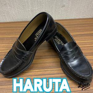 靴 ◆HARUTA ◆ ローファー 22.5cmEE BLACK 黒 ◆ ハルタ ◆ レディース シューズ 
