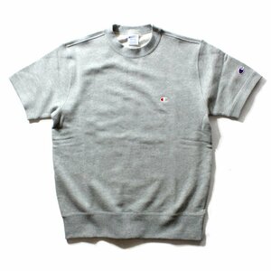 セール SALE 新品 Champion チャンピオン 半袖スウェット ショートスリーブ スエット Tシャツ シンプル 裏毛 グレー 灰 M