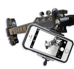 ギター・ベース自撮りスタンド 固定ポスト スマートフォンマウント アクションカメラも固定可能 インスタ youtube動画作成 へッド固定DJ438