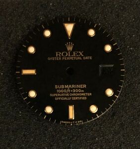 ロレックスサブマリーナ 黒 文字盤 トリチウム Ref.16613 16618　rolex　submariner 18k