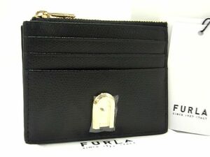 ■新品■未使用■ FURLA フルラ 1927 レザー カードケース カード入れ コインケース 定期入れ レディース ブラック系 BC4613sZ