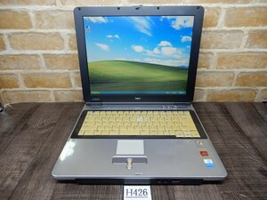 H426☆希少品★Windows XP プロ sp2インストール済み★14W液晶ノートパソコン★40GB-HDD★メモリ768MB★NEC★Versa Pro VY16F