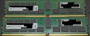 HPE 840758-091 Micron PC4-2666V DDR4 21300 32GB 2Rx4 2枚セット 64GB Registered RDIMM ECC HP ProLiant 純正 Smart Memory