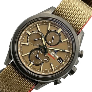 カシオ CASIO オシアナス ブリーフィングコラボ OCW-T4000BRE キャラメル チタン 腕時計 メンズ 中古