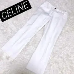 CELINE セリーヌ　コットンパンツ　レディース　白　36