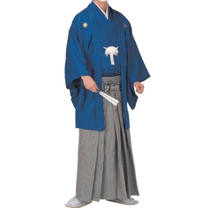 綸子羽織と袴下着物・袴セット　着物　羽織　袴　　K-180-25235　5号（身長：170cm）