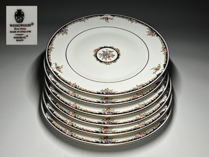 【瑞】ウェッジウッドWEDGWOOD OSBORNE　プレート６枚　径；２２．８ｃｍ