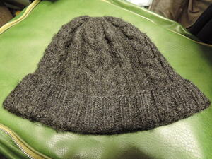 2012ウェストトゥワイスWASTE TWICEウールWOOLアラン編み ニット キャップ帽子CAPワッチ ケーブル