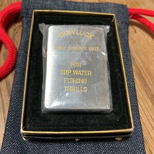 【未使用】DOWLUCK 道楽 ZIPPO ジッポー ライター ブラックバス シルバー Lot.015 EVISU エヴィス ベトナムジッポ