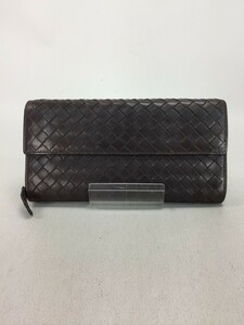 BOTTEGA VENETA◆長財布/レザー/ブラウン/ボッテガヴェネタ/150509