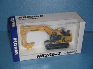 匿名送料無料★廃番ダイキャストモデル ☆KOMATSU コマツ HB205-2 Hybrid ハイブリッド 油圧ショベル 1/50 即決！ミニチュア 日立建機 CAT