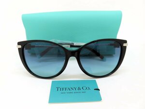 ◆未使用 保管品◆Tiffany&Co. ティファニー◆TF4187-F◆サングラス◆ブラック ティファニーブルー SV金具◆グラデーションレンズ◆A4690