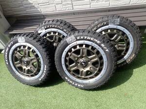 ★美品　WORK CRAG T-GRABICⅡホイール　タイヤ4本セット　165/60R15 ハスラー　エブリィ　ハイゼット　リフトアップ　オフロード