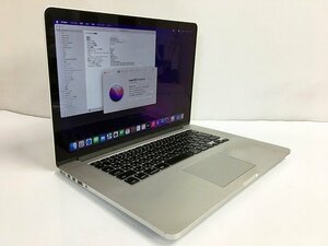 STG48459相 Apple MacBook Pro A1398 Retina, 15インチ Mid 2015 Core i7-4770HQ メモリ16GB SSD256GB 現状品 直接お渡し歓迎