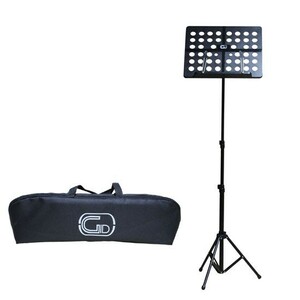 軽量折りたたみ式オーケストラ譜面台 ブラック GID Foldable Small Music Stand GL-05 （持ち運びケース付）