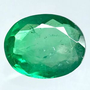(天然エメラルド0.437ct)m 約5.9×4.6mmソーティング付 ルース 裸石 宝石 ジュエリーjewerly emerald i