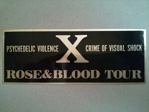 X PSYCHEDELIC VIOLENCE CRIME OF VISUAL SHOCK ROSE&BLOOD TOUR ステッカー X JAPAN