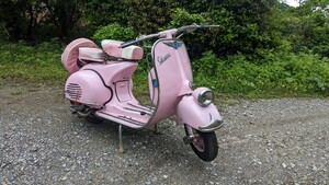 Vespa125 ビンテージペスパ フェンダーライト ローマの休日 ラスト1台 レストア ピンク