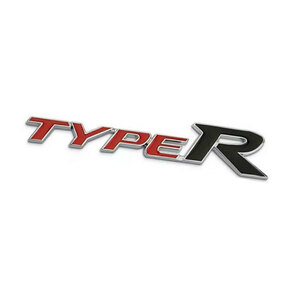 エンブレム 車 ステッカー TYPE-R パーツ カー用品 3D アクセサリー ロゴ マーク バックドア 色レッド×ブラック 外装 送料無料