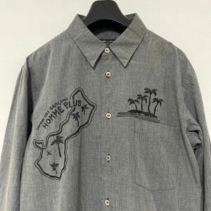 美品AD 2013 COMME des GARCONS HOMME PLUS ポリ ロゴ 刺繍 シャツ S コムデギャルソン オム ピュリウス shirt アーカイブ