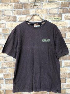 ACC ASIAN CAN CONTROLERZ アジアンカンコントローラーズ メンズ 和柄バックプリント 半袖Tシャツ 大きいサイズ XL 茶 コットン