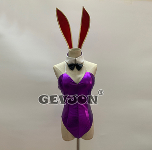 セクシーコスプレ衣装 ハロウィン衣装 レオタード　Bunny仮装　Fate/Grand Order 　バニーガール　ウサギガール　紫色　セット