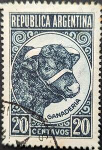 【外国切手】 アルゼンチン 1936年01月01日 発行 普通切手 - 農業-1 消印付き