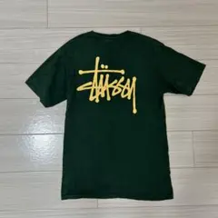 STUSSY 定番バックロゴ Tシャツ グリーン S ステューシー
