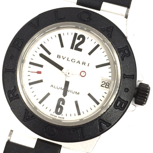 ブルガリ アルミニウム デイト クォーツ 腕時計 メンズ シルバーカラー文字盤 AL32TA L35284 稼働品 BVLGARI