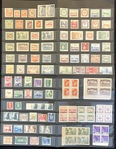 日本切手　〜1946年までの記念切手 いろいろまとめて　未使用　日韓通信合同/郵便創始50年/昭和ご帰朝/関東局30年/UPU加盟50年など