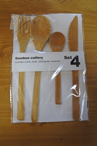 Bamboo cutlery 4Pアソートセット　