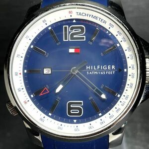 TOMMY HILFIGER トミーヒルフィガー 1791220 腕時計 アナログ クオーツ カレンダー ブルー文字盤 メンズ 3針 新品電池交換済み 動作確認済