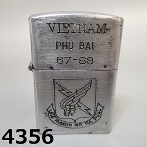 AC-4356◆ZIPPO ジッポ―筆記体ロゴ　ベトナム　火花OK ユーズド 20240517
