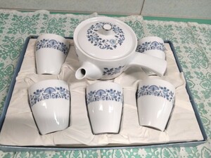 ● オールドノリタケ NIPPON TOKI KAISHA 日本陶器会社　ロイヤルブルーシリーズ 茶器セット Noritake-月桂樹-N印1954~1966年製 ④