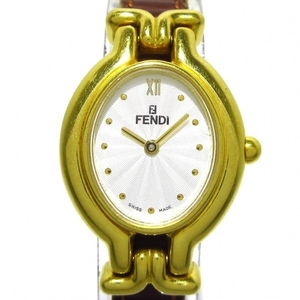 FENDI(フェンディ) 腕時計 - 640L レディース 革ベルト アイボリー
