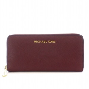 マイケルコース MICHAEL KORS 長財布 ラウンドファスナー ロゴ ゴールド金具 サフィアーノレザー ボルドー 32S3GTVE3L /AQ ■GY17