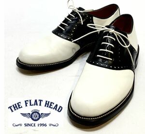 THE FLAT HEAD R.J.B #106 バイカラー サドルシューズ フラットヘッド アールジェイビー サービスマン 黒白 7 1/2 50