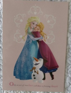 即決４８円★定価１５０円★アナと雪の女王★Disney★ディズニー★絵葉書★Postcard★未使用★アナとエルサ★OPP袋★446645