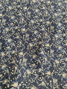 【生地】シャツコール花柄・マンセルコレクション108×2m・ブルー系・綿100％