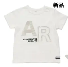 ☆新品！定価2090円 BREEZE チェックロゴTシャツ 白 90