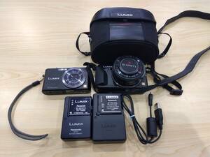 24.128.0420【中古品】LUMIX カメラ レンズ 3点 DMC-FX100 DMC-GF5 LUMIX G VARIO 1:3.5-5.6 動作未確認