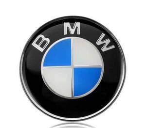 BMWエンブレムBMW エンブレム ステッカー カーボンブルー　ステアリング ハンドル シール バッジ 45mm